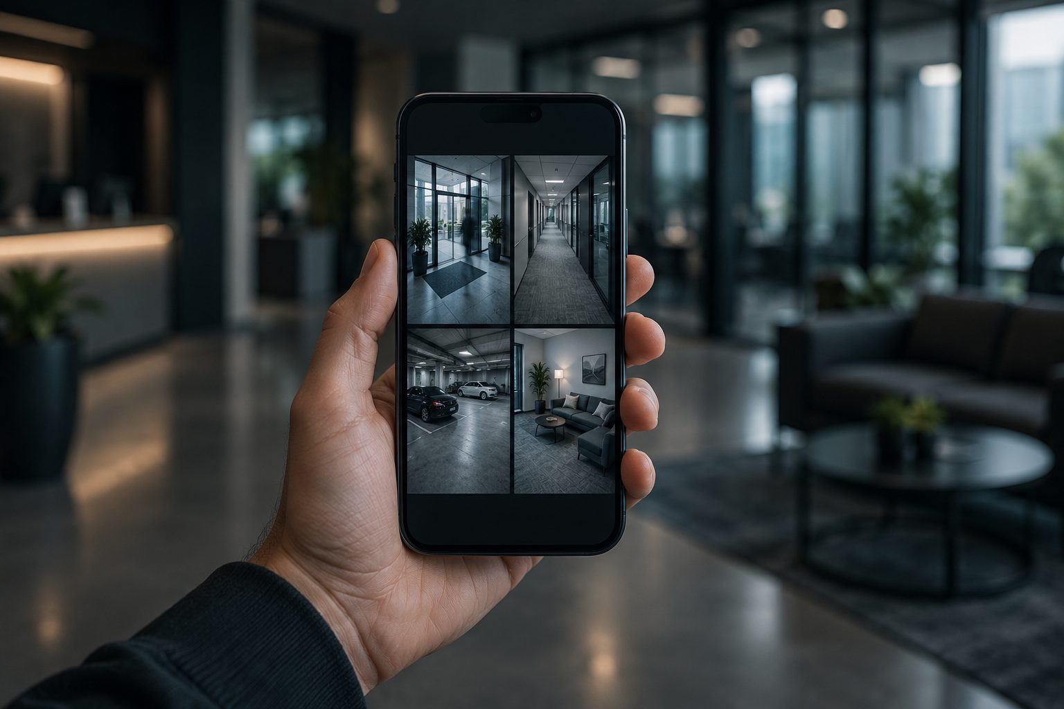 Live camera view on a smartphone