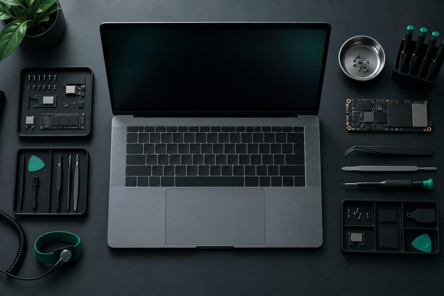 Laptop repair workbench