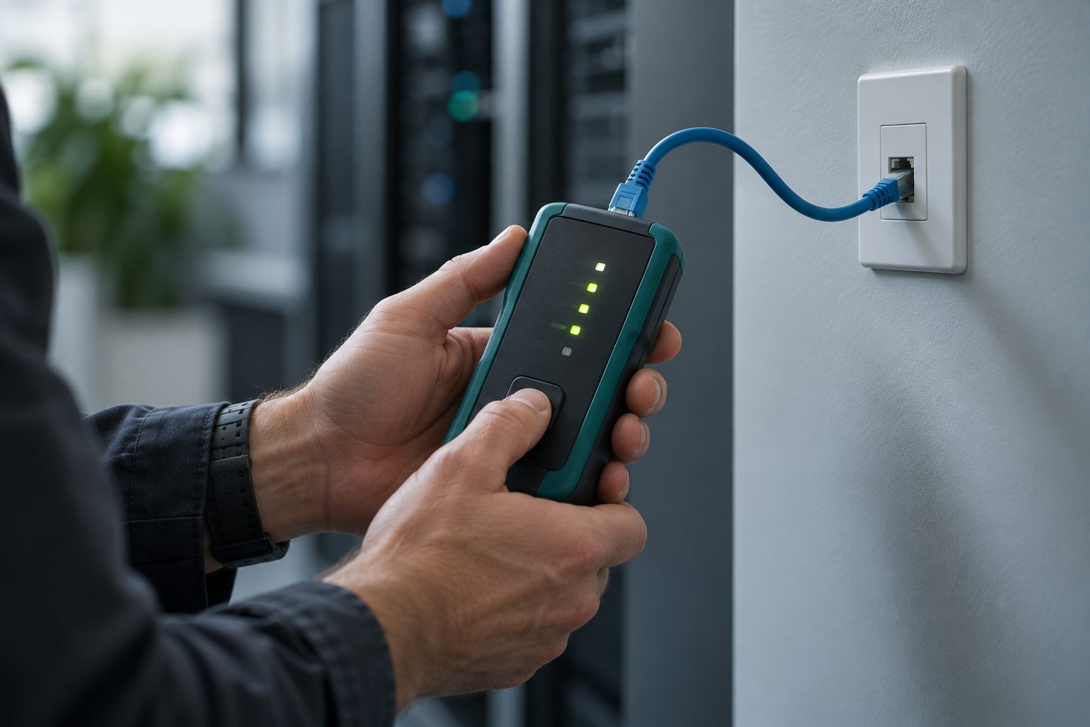 Testing a network cable run