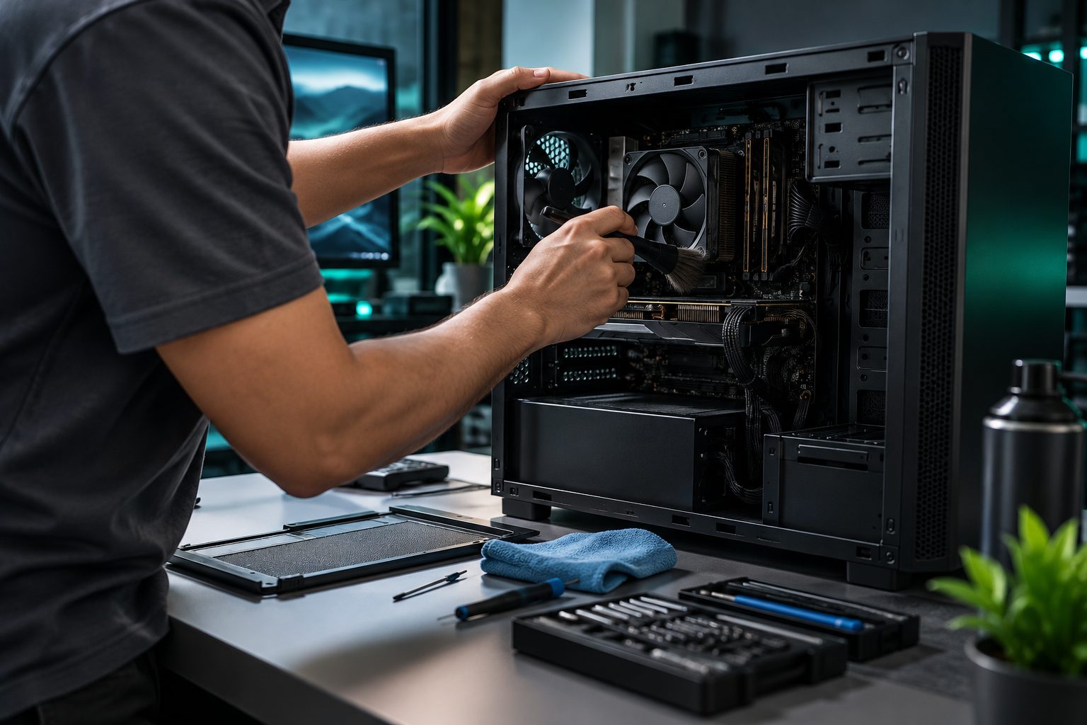 Desktop cleaning and servicing