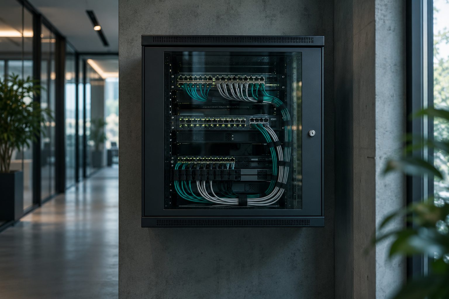 Wall-mounted network cabinet
